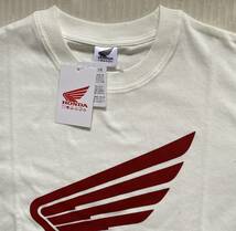 半袖Tシャツ Mサイズ HONDA/ホンダ 白系 バイク/オートバイ はぴだんぶい サンリオ////未使用品_画像2