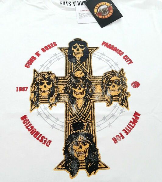 【新品・未使用・タグ付き】GUNS N’ ROSES Tシャツ L ガンズ・アンド・ローゼズ