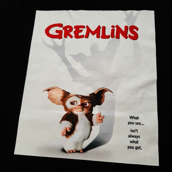 【新品・未使用・タグ付き】GREMLINS ビッグシルエットTシャツ M フロント刺繍&バックプリント グレムリン モグワイ