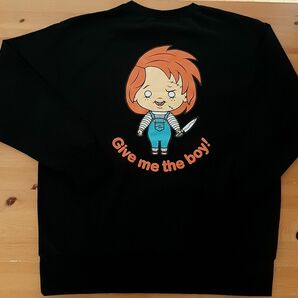 【新品・未使用・タグ付き】CHUCKY チャイルドプレイ スウェット M フロント刺繍&バックファニープリント チャッキー