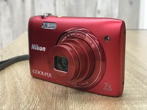 〈N1114〉Nikon コンパクトデジタルカメラ COOLPIX S3400 ニコン デジカメ 中古美品