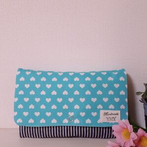 B0314 ラメハート★母子手帳、通帳ケース、お薬手帳ケース