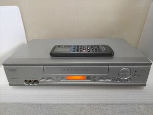 SHARP　VHSビデオデッキ　VC-H210　リモコン付　動作品