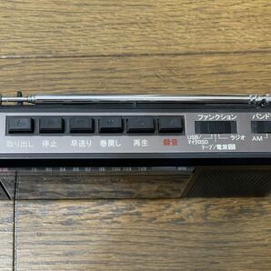 WINTECH SCT-R225(K) ブラック 昭和レトロ ラジカセ MicroSD/USB 録音対応コンパクトラジカセ 中古ジャンク品の画像4