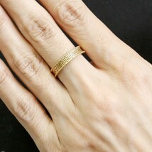 リング ゴールド ゴールドレディース 指輪 10k イエローゴールドk10 透かし 婚約指輪 安い シンプル ピンキーリング 地金 女性_画像5