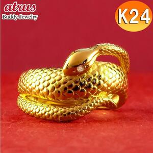 24 gold ring diamond original gold . men's futoshi . gold Gold 24k ring k24 diamond pin key ring wide width Sune -k