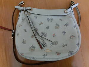  secondhand goods storage goods COACH Coach shoulder bag handbag 2WAY floral print / super-discount 1 jpy start 