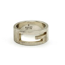 グッチ GUCCI ブランデッド Gロゴ 約11号 リング 指輪 SV925 シルバー 7.4g アクセサリー_画像1