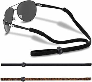 [RIYUMY] メガネ ストラップ スポーツストラップ アジャスタブルアイウェアリテイナー 眼鏡 ずれ落ち防止 伸縮性があり 眼