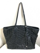 JIMMY CHOO ジミーチュウ ピムリコ スタッズ スター トートバッグ レザー ブラック/シルバー金具 レディース/メンズ _画像1