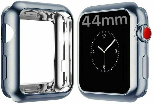 シルバー 44mm Apple Watch用ケース TPU 光沢感 スマート