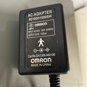 送料520 OMRON オムロン 血圧計 純正 ACアダプター 60100H1000SW SA1306-060100 センタープラス 6V 6.0V 1000mA 1A 動作確認済　QW2843