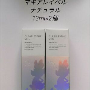 ナチュラル　13ml×2個　マキアレイベル　薬用クリアエステヴェール　美容液ファンデーション　リキッド　ディズニー