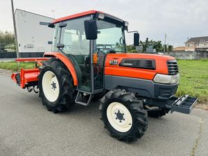 美品★クボタ Tractor KL33 ★33馬力★4WD ★780hours ★Power steering ★ 逆転 ★自動水平★エヤコンキャビン★クボタGenuineロータリーRL7Kincluded