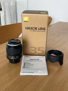 美品 AF-S NIKKOR 35mm f/1.8G ED レンズフィルター付き