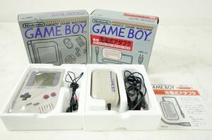 ★動作確認済【Nintendo/ニンテンドー】GAME BOY ゲームボーイ DMG-01 ステレオヘッドホン付き 専用充電式アダプタ DMG-03 中古現状品★