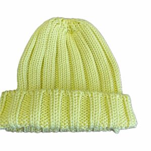 INGNI イング　春の帽子　キャップ　綿ニット帽　黄緑　新品　 ニットキャップ ビーニー