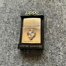 ZIPPO ジッポー　フェラーリ　オイルライター　シルバー_画像1