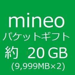 mineoパケットギフト約20GB（9999MB×2）