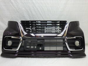 前期 MK53S スペーシア custom Genuine フロントBumper 71711-79R5 Grille フォグCover ZVJ ムーンLightバイオレットPearlメタリック