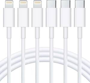 【在庫処分】Lightningケーブル to 【MFi認証 1M 3本セット】 iPhone ケーブル 20W対応 USB-C P