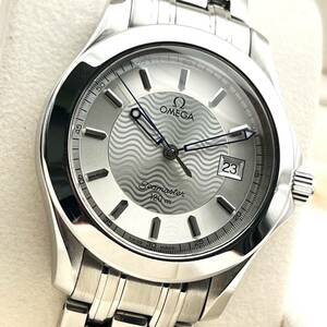  beautiful goods # Omega Seamaster 120m men's 2511.31 silver quartz Date operation goods 