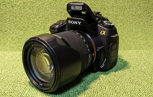 【美品】ソニー SONY α350 デジタル一眼レフカメラ SAL18200ズームレンズセット　DSLR-A350　APS-C　手ぶれ補正　CCD 日本製　