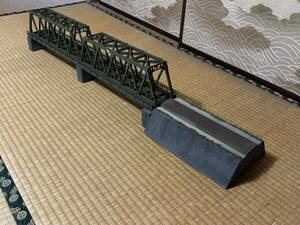 HOゲージトラス鉄橋 2連及びアプローチ，橋脚一式
