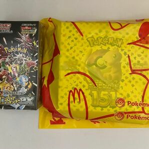 【新品未開封 2BOX】 ポケモンカード 151 シュリンク無し ペリペリ有り & シャイニートレジャー シュリンク付き