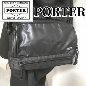 【極美品】PORTER　ポーター　ショルダーバッグ　ボディーバッグ　黒　ブラック　 バッグ　メンズ　レディース