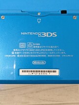 【F940】【初期化済み・美品】 ニンテンドー3DS 本体 アクアブルー NINTENDO 3DS CTR-001_画像3