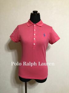 [ beautiful goods ] Polo Ralph Lauren Polo Ralph Lauren lady's deer. . polo-shirt tops size M short sleeves pink 