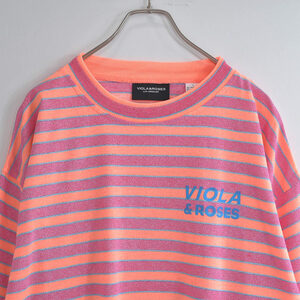 VIOLA & ROSES ヴィオラ・アンド・ローゼズ ルーズシルエット ボーダー Tシャツ 半袖 カットソー トップス ロサンゼ