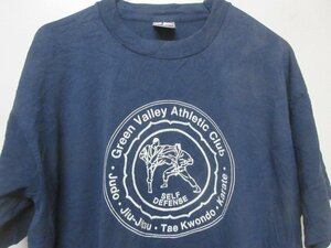 90s USA製　Tシャツ L　紺　テコンドー　vintage　ビンテージ　アメリカ古着　sy2193