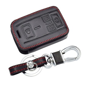  immediate payment possibility GMC/ Chevrolet Yukon / Tahoe leather key case red stitch black / red accessories keyless smart key 4 button unused free shipping 