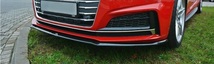 アウディ A5 クーペ S-Line F5 前期 '17～'20 社外品 ABS製 フロントリップ スポイラー/スプリッター グロスブラック エアロパーツ 未使用_画像4