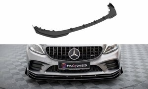 メルセデス AMG ベンツ Cクラス C43 C205/クーペ 後期 社外 ABS製 フロントスプリッター スカート/スポイラー/リップ エアロ 未使用品 V.2