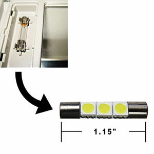 即納可能 T6.3×30mm 3連LED ホワイト/白 5050SMD×3個 ヒューズ管タイプ バニティランプ サンバイザーミラーランプ/ライト レクサス等に