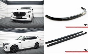 マツダ/MAZDA CX-60/CX60 KH系 '22～ ABS製 フロントスプリッター/リップ/スポイラー サイドスカート ディフューザー セット 未使用品 V.2