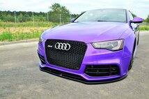 アウディ RS5 (8T) カブリオレ '13～'18 社外品 ABS製 フロントリップ スポイラー/スプリッター グロスブラック/黒 エアロパーツ 未使用_画像4