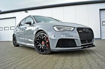 アウディ RS3 8V スポーツバック 前期 '15～'17 社外品 ABS製 フロントリップ スポイラー/スプリッター グロスブラック/黒 エアロパーツ_画像2