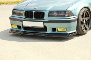 BMW Mシリーズ M3 E36/クーペ 社外品 ABS製 フロントリップ スポイラー/スプリッター グロスブラック/黒 エアロパーツ カスタム 未使用品