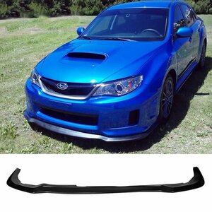 スバル インプレッサ WRX STI GVB/GVF 4ドア セダン 後期 '10～'14 社外品 PU製 フロントリップ スポイラー スプリッター エアロパーツ V.2