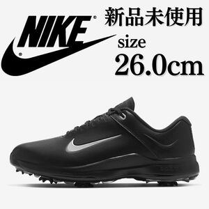 新品未使用 NIKE 26.0cm AIR ZOOM TW20 ナイキ タイガーウッズ スパイク エアズーム ゴルフシューズ 人気 箱無し ブラック 黒 正規品