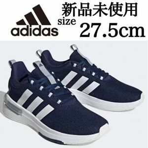 新品未使用 adidas 27.5cm アディダス RACER レーサー スニーカー シューズ クラシック クッション 3ストライプ 箱有り 軽量 正規品