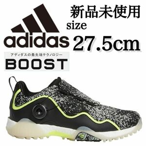 新品未使用 adidas 27.5cm GOLF CODECHAOS BOA 21 アディダス ゴルフ コードカオス ボア スパイクレス ゴルフシューズ ゴルフ ブラック 黒