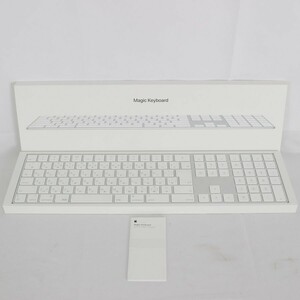 【美品】Apple Magic Keyboard MQ052J/A シルバー テンキー付き JIS マジックキーボード アップル 本体