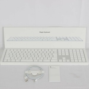 【美品】Apple Magic Keyboard MQ052J/A シルバー テンキー付き JIS マジックキーボード アップル 本体
