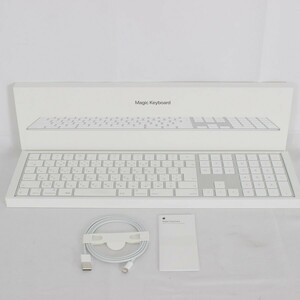 【美品】Apple Magic Keyboard MQ052J/A シルバー テンキー付き JIS マジックキーボード アップル 本体