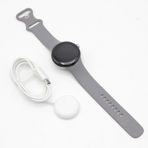 【美品】Google Pixel Watch LTE GA04311-TW Polished Silver ステンレス ケース/Charcoal アクティブ バンド グーグル ピクセルウォッチ